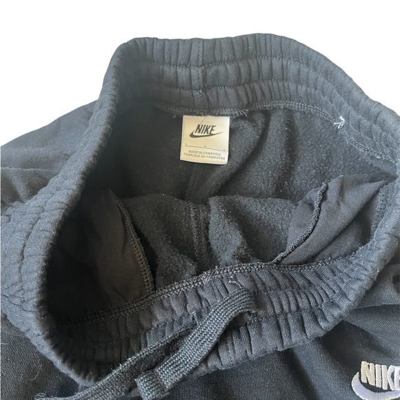 Children’s Large Black Elastic Waist Cotton Nike Jogger Pants - Picture 5 of 8